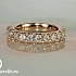 Кольцо из розового золота с бриллиантами по всему диаметру кольца